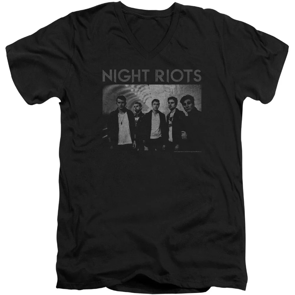 Greyscale Adult V-Neck Slim Fit T-shirt
