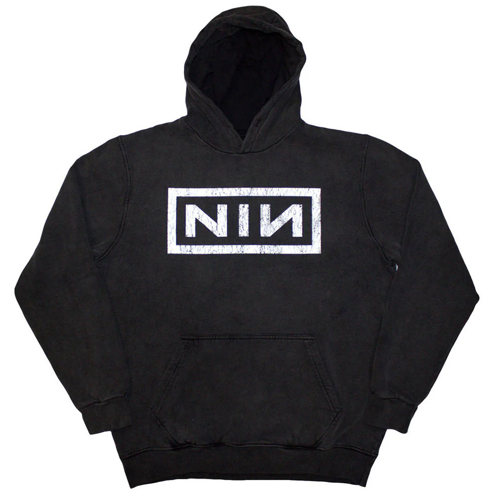 Classic Logo Stone Wash Hooded Sweatshirt
