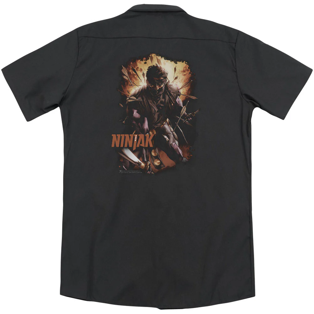 Fiery Ninjak(Back Print) Workshirt - Image 2