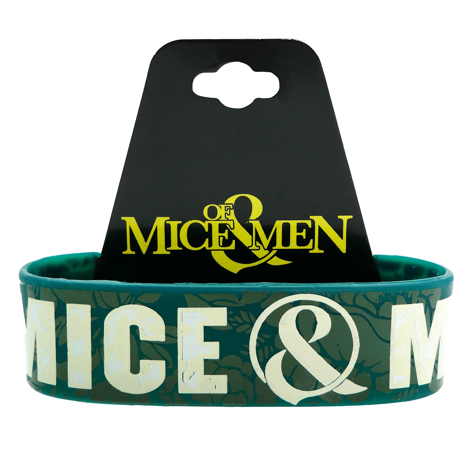 Green Floral Rubber Bracelet