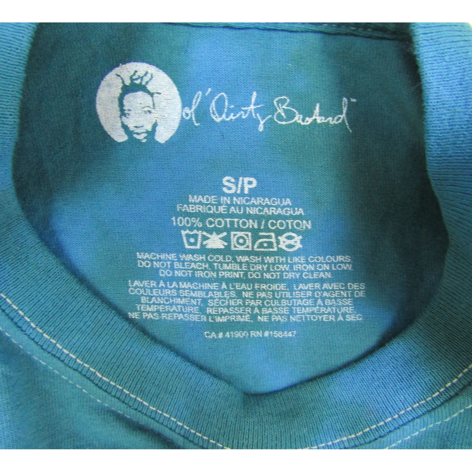 Odb Neon Portrait Blue Green Tie Dye T-shirt - Image 2