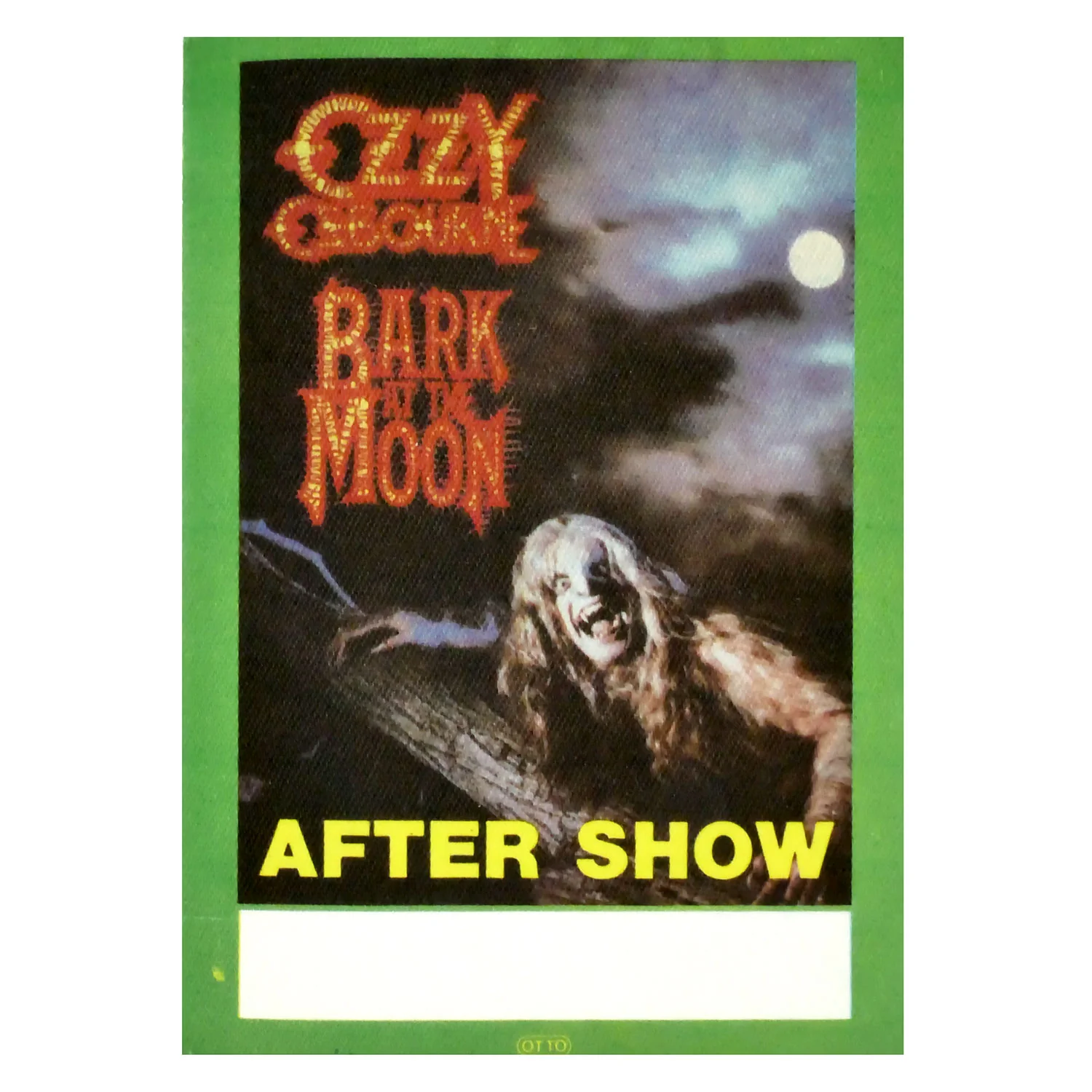 After Show (Green) Cloth Backstage Pass