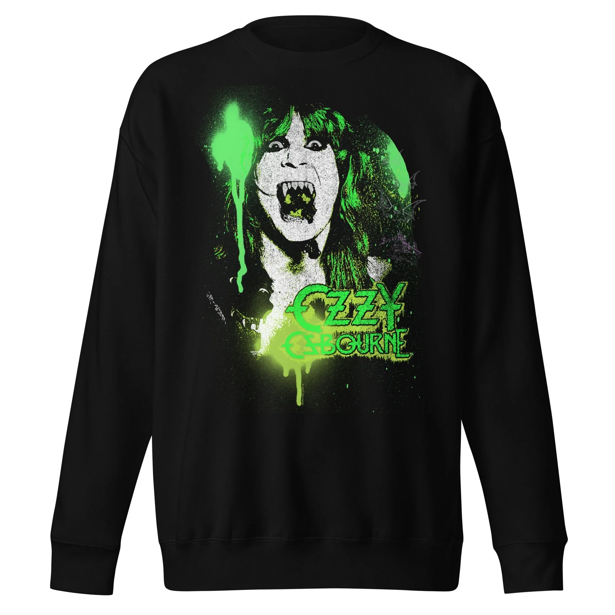 Ozzy Osbourne - Green Screaming Jumbo Print Sweatshirt