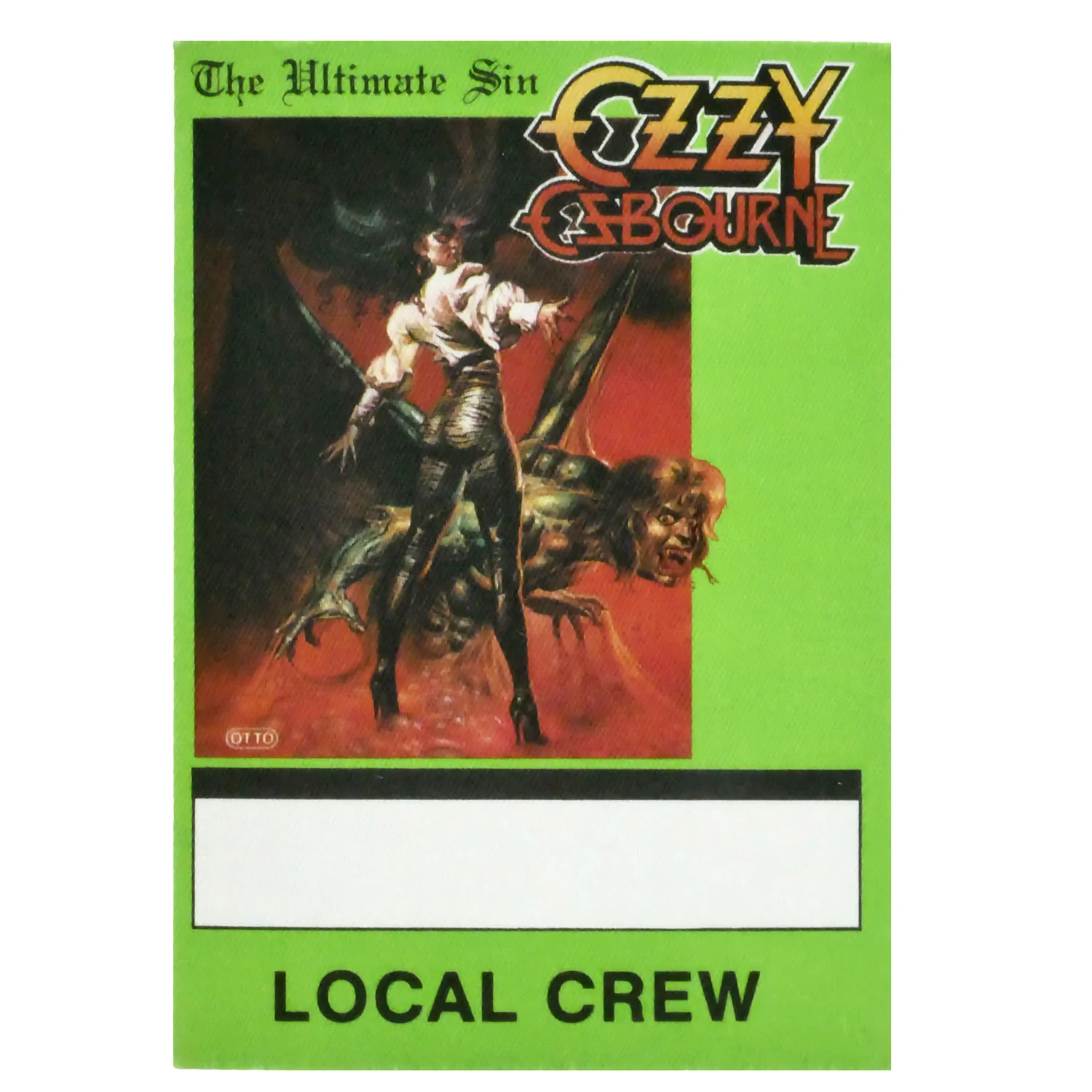 The Ultimate Sin Local Crew (Green) Cloth Backstage Pass