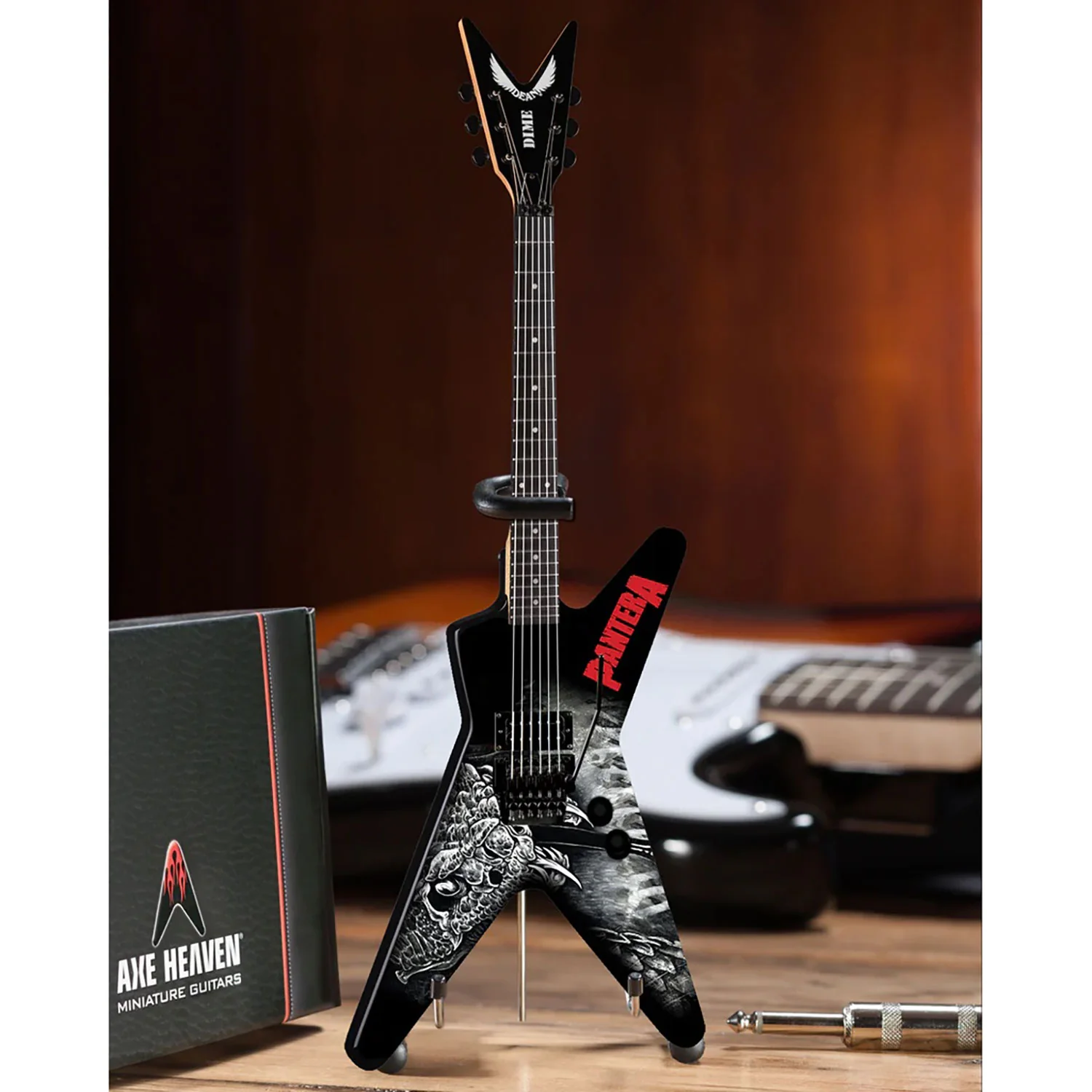 Dean Dimebag Pantera Black & White Southern Trendkill ML Mini Guitar Collector Items - Image 3
