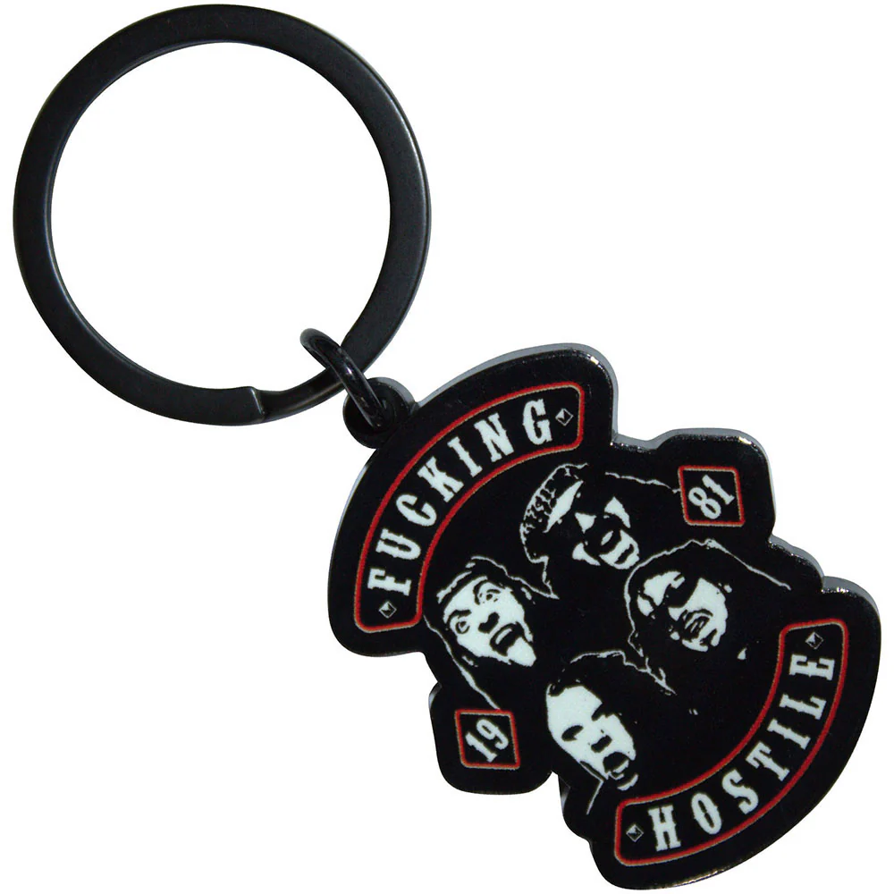 Hostile Metal Key Chain