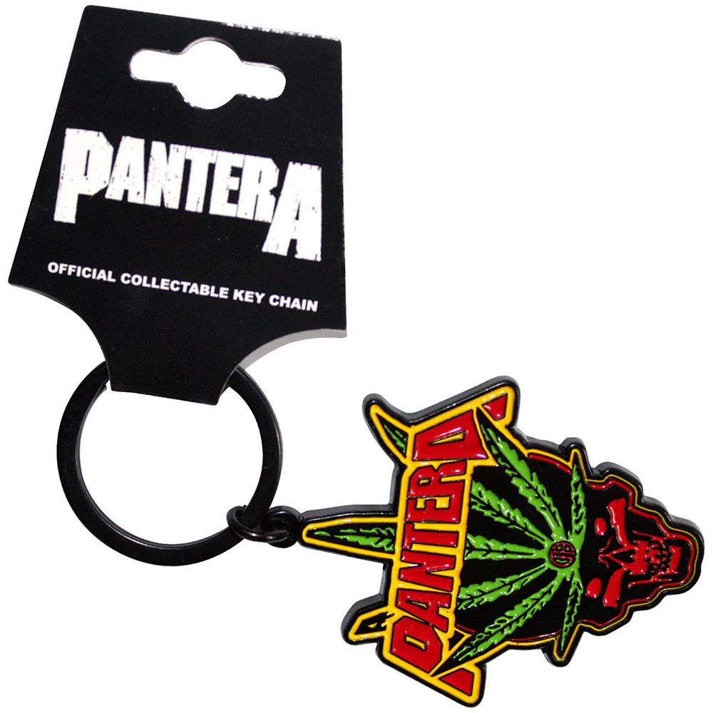 Leaf Skull Metal Key Chain