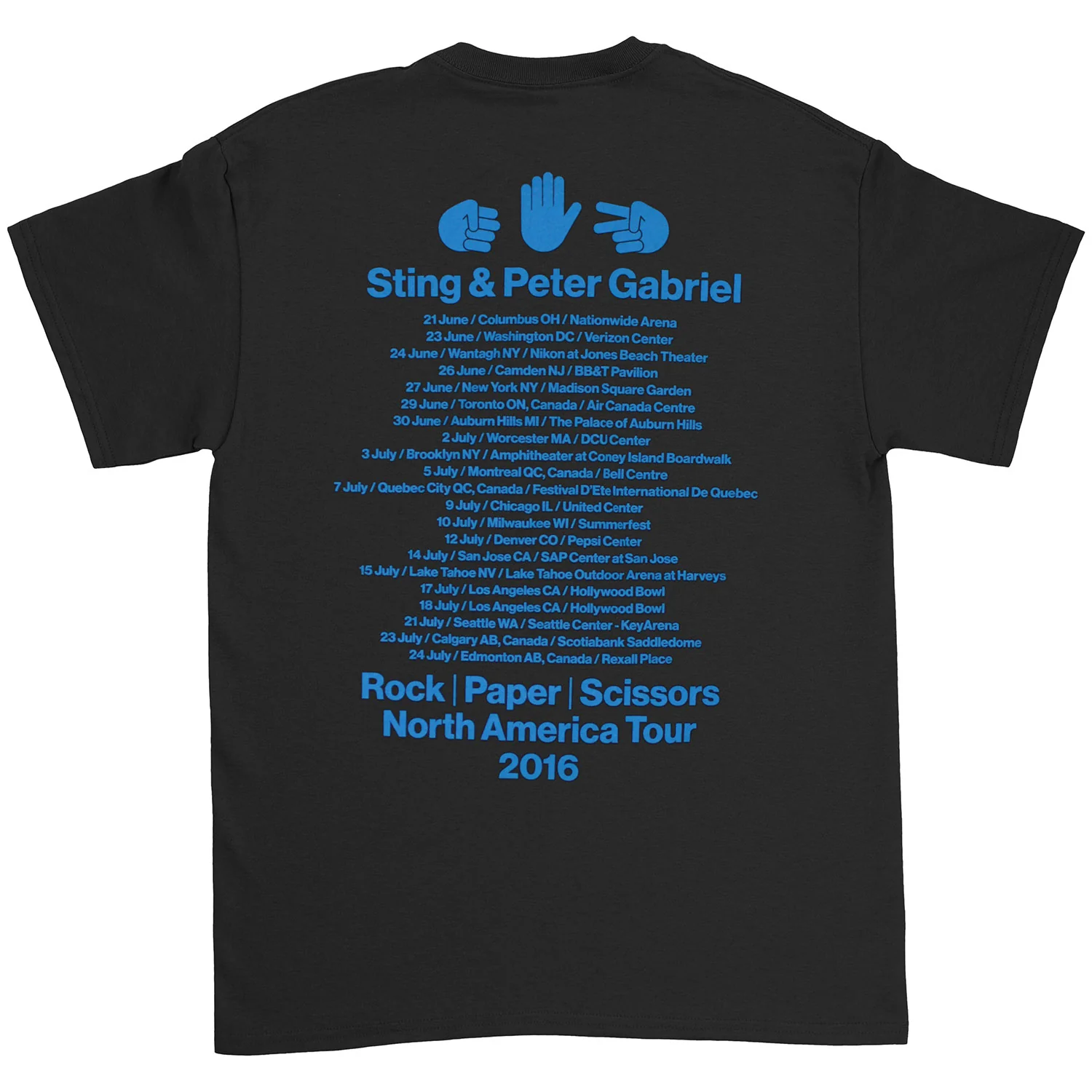 Sting & Peter Gabriel North America Tour 2016 T-shirt - Image 2