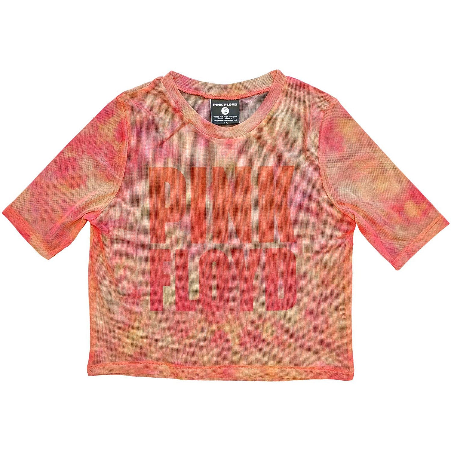 Stacked Logo Ladies Mesh Crop Top Junior Top