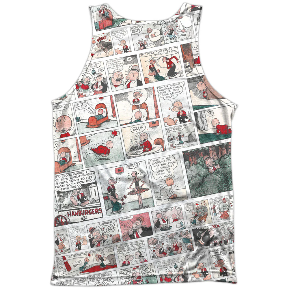 Comic Strip 100% Poly Front/Back Print Mens Tank - Image 2