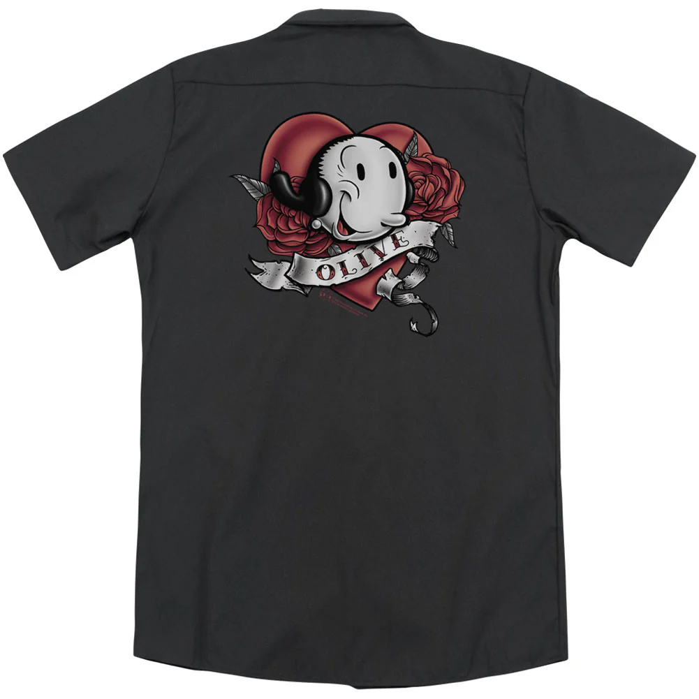 Olive Tattoo (Back Print) Workshirt - Image 2