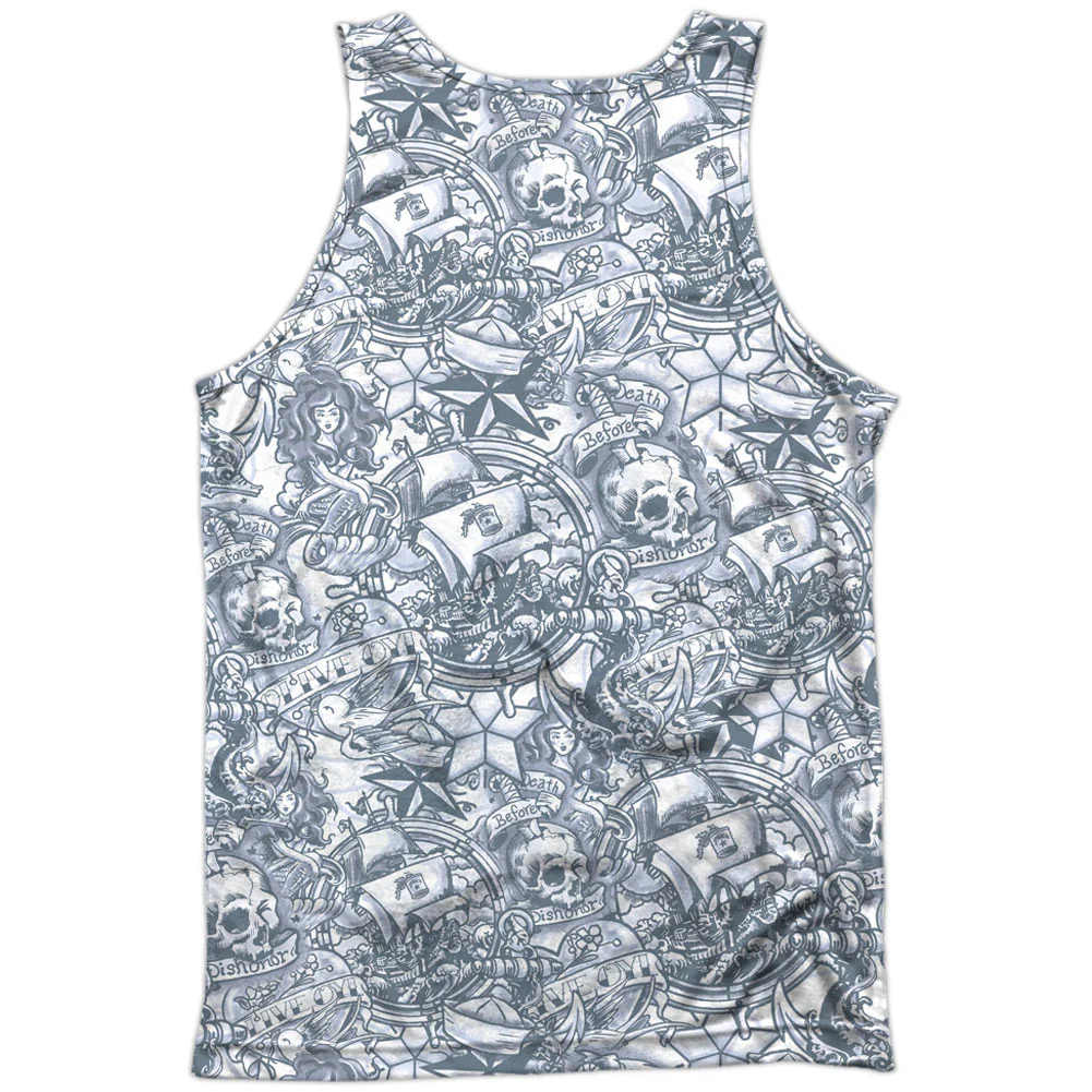 Tattooed Sailor 100% Poly Mens Tank - Image 2