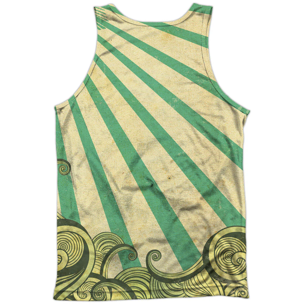 Traveling Man 100% Poly Front/Back Print Mens Tank - Image 2