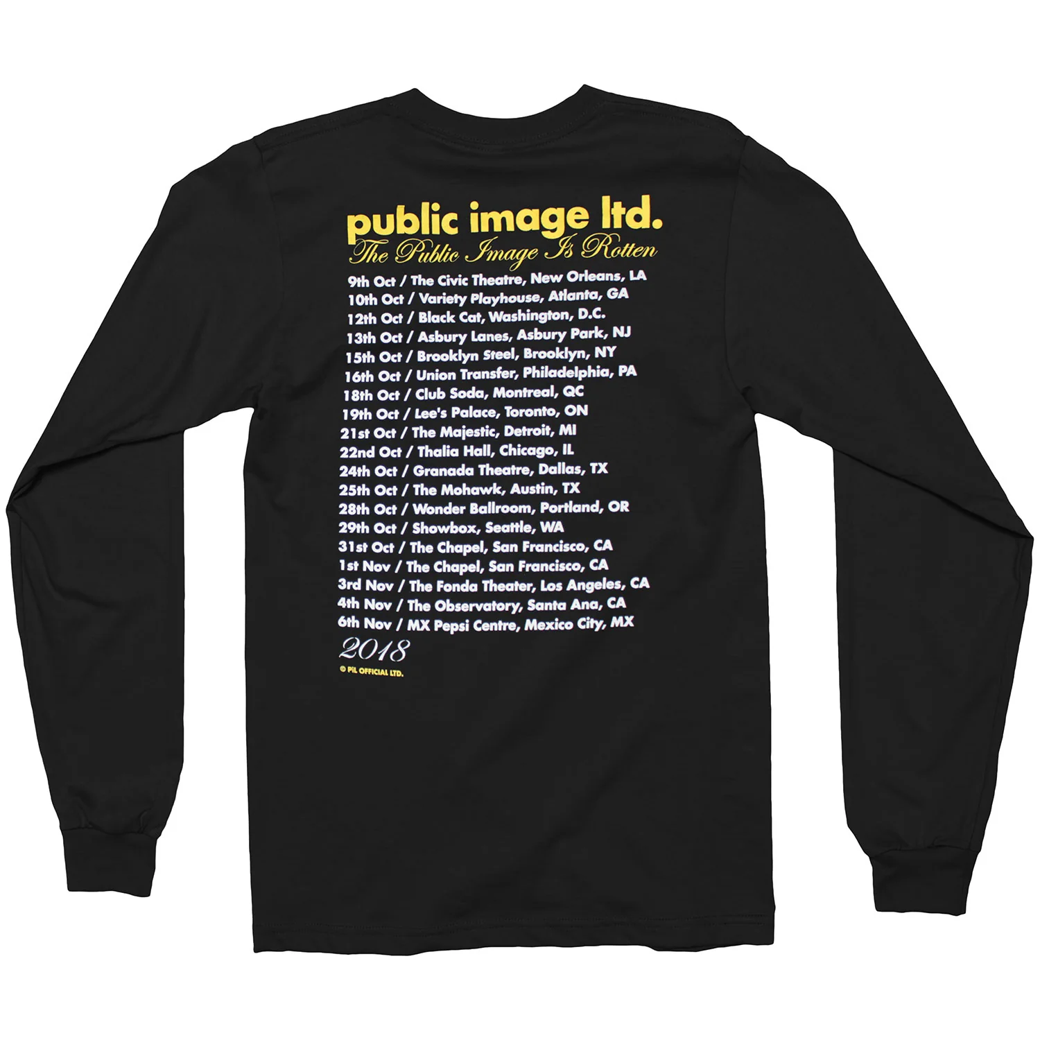 The Public Image Is Rotton 2018 Tour Long Sleeve - Image 2