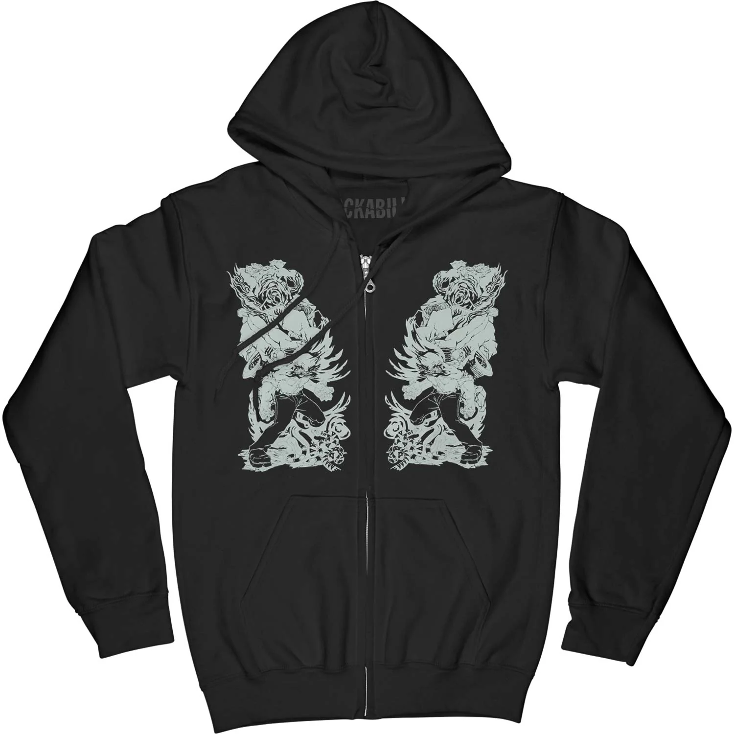 Warrior Zippered Hooded Sweatshirt