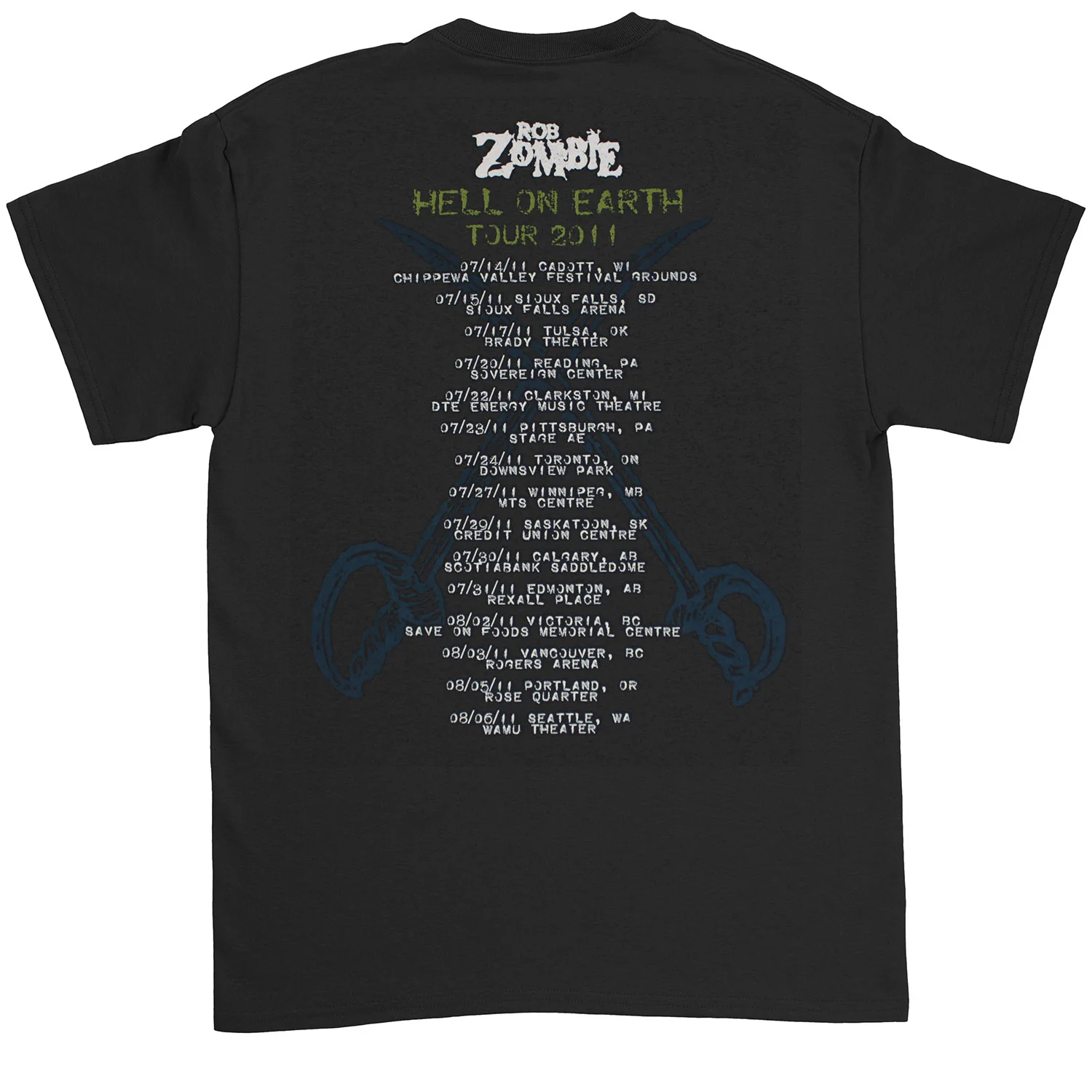 Actual Autographed Hell On Earth Tour 2011 (Limited Quantity) T-shirt - Image 2