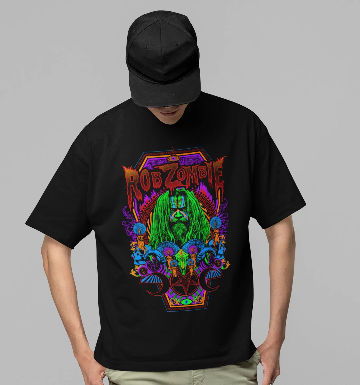 Rob Zombie - Pyschedelic Jumbo Print T-Shirt - Image 2