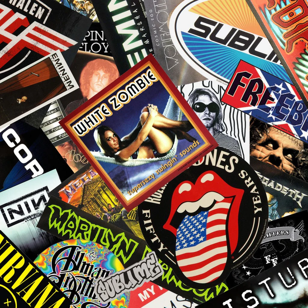25 or 50 Random Band Stickers Grab Bag Sticker