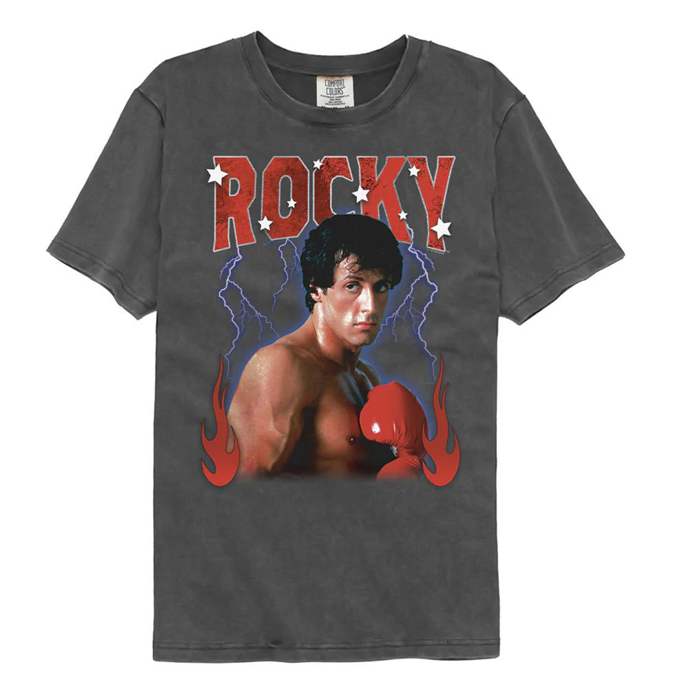 Rocky Lightning Flames Comfort Color T-shirt