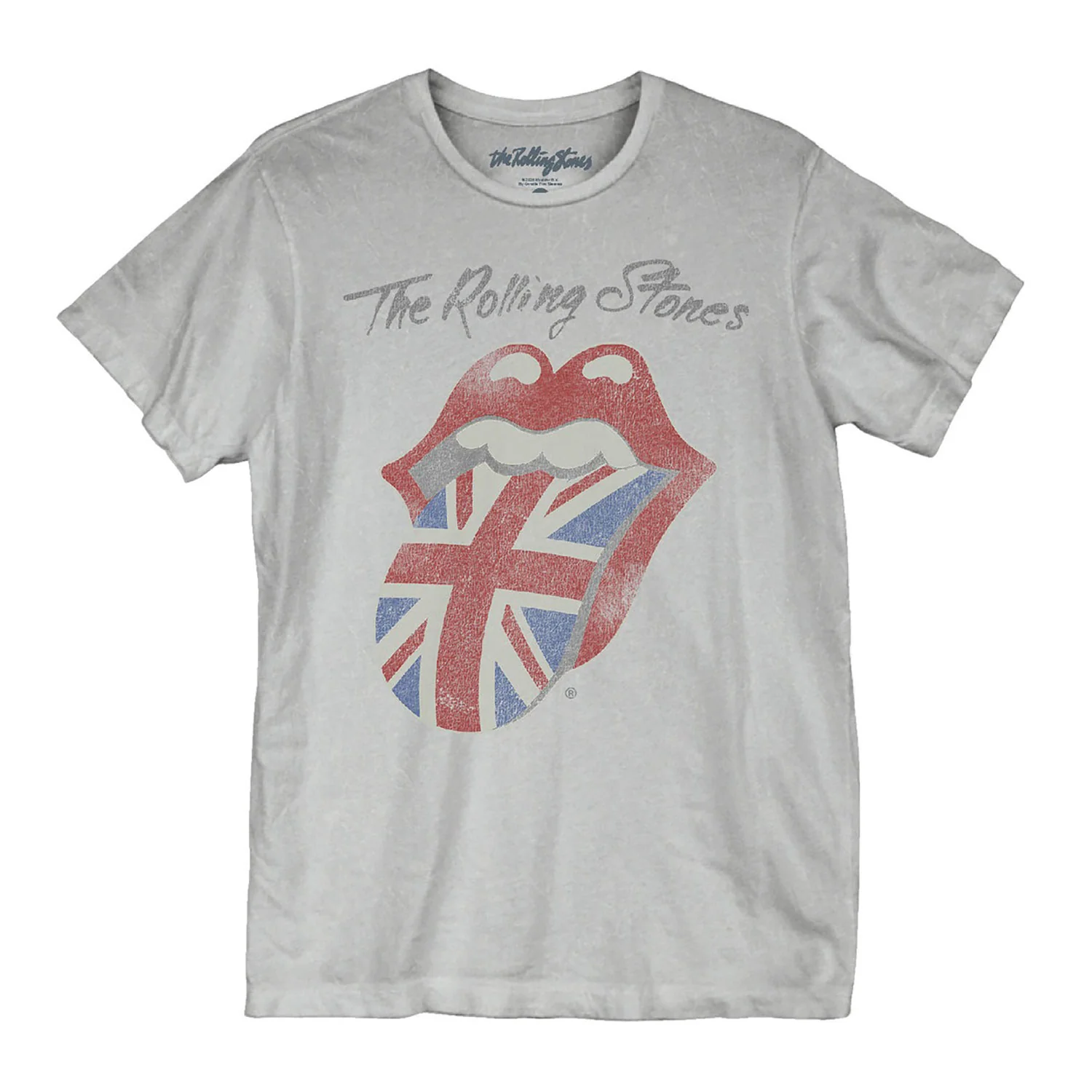 The Rolling Stones UK Flag Mineral Wash Tee T-shirt