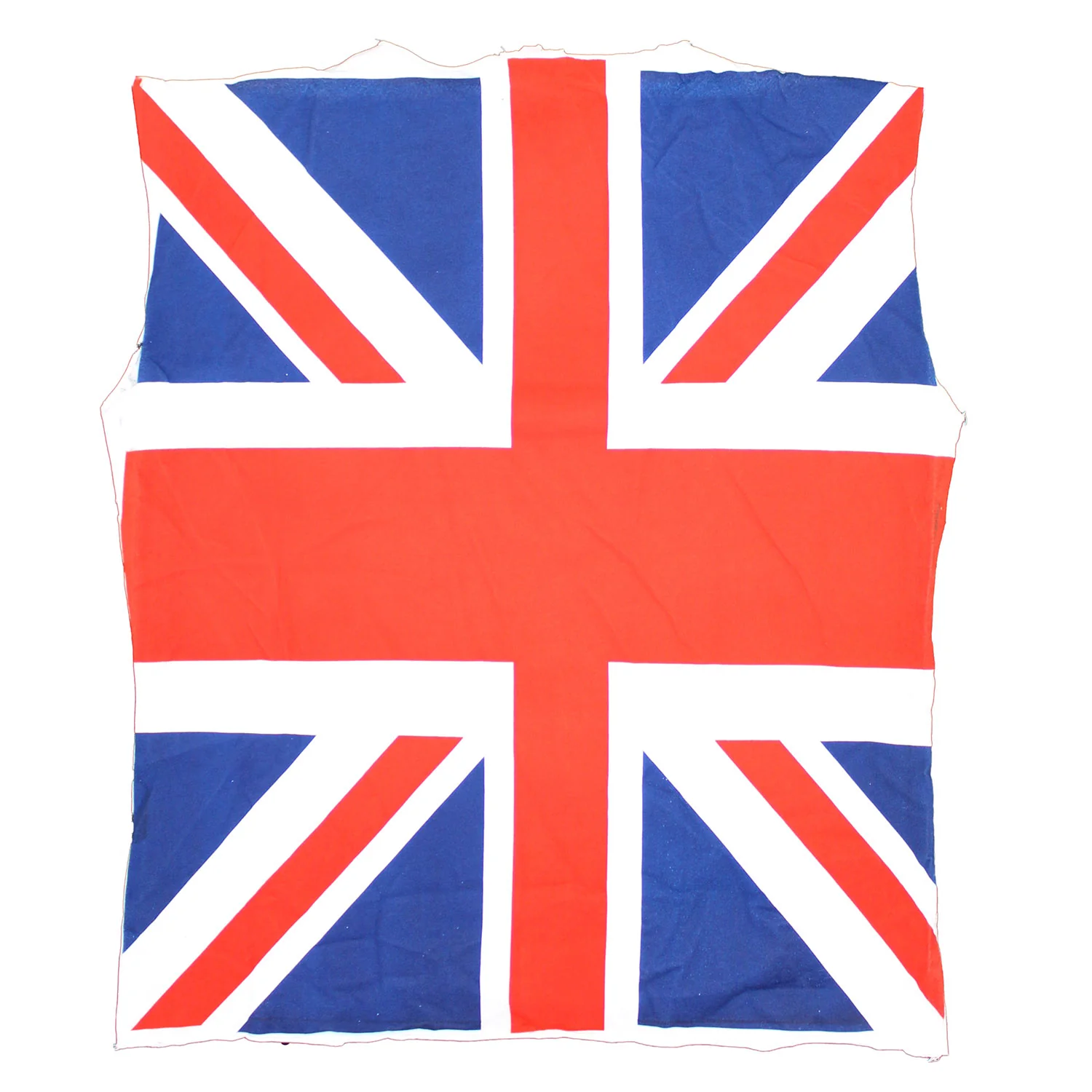 Sleeveless Newspaper Collage/Union Jack Slim Fit T-shirt - Image 2