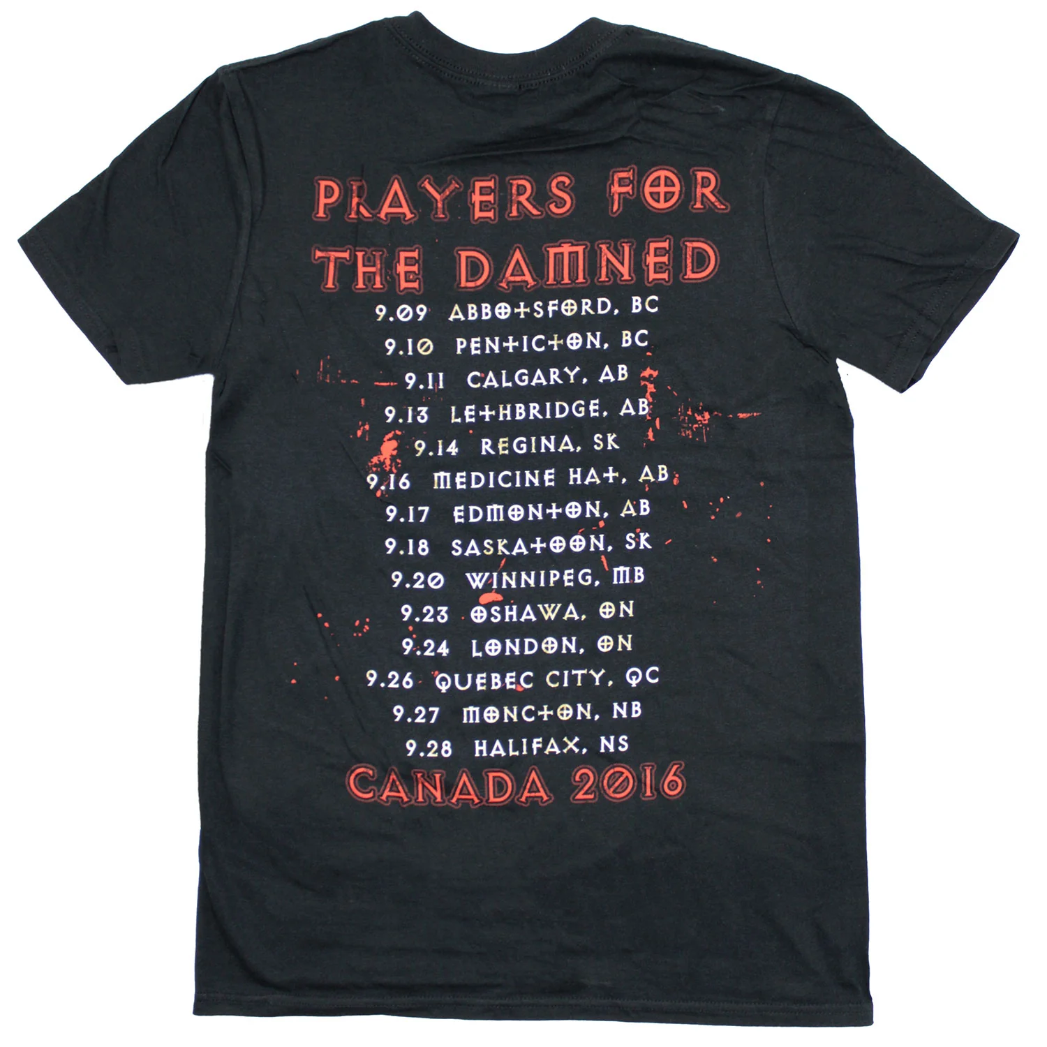 Darkness Skull 2016 Canada Tour Tee T-shirt - Image 2