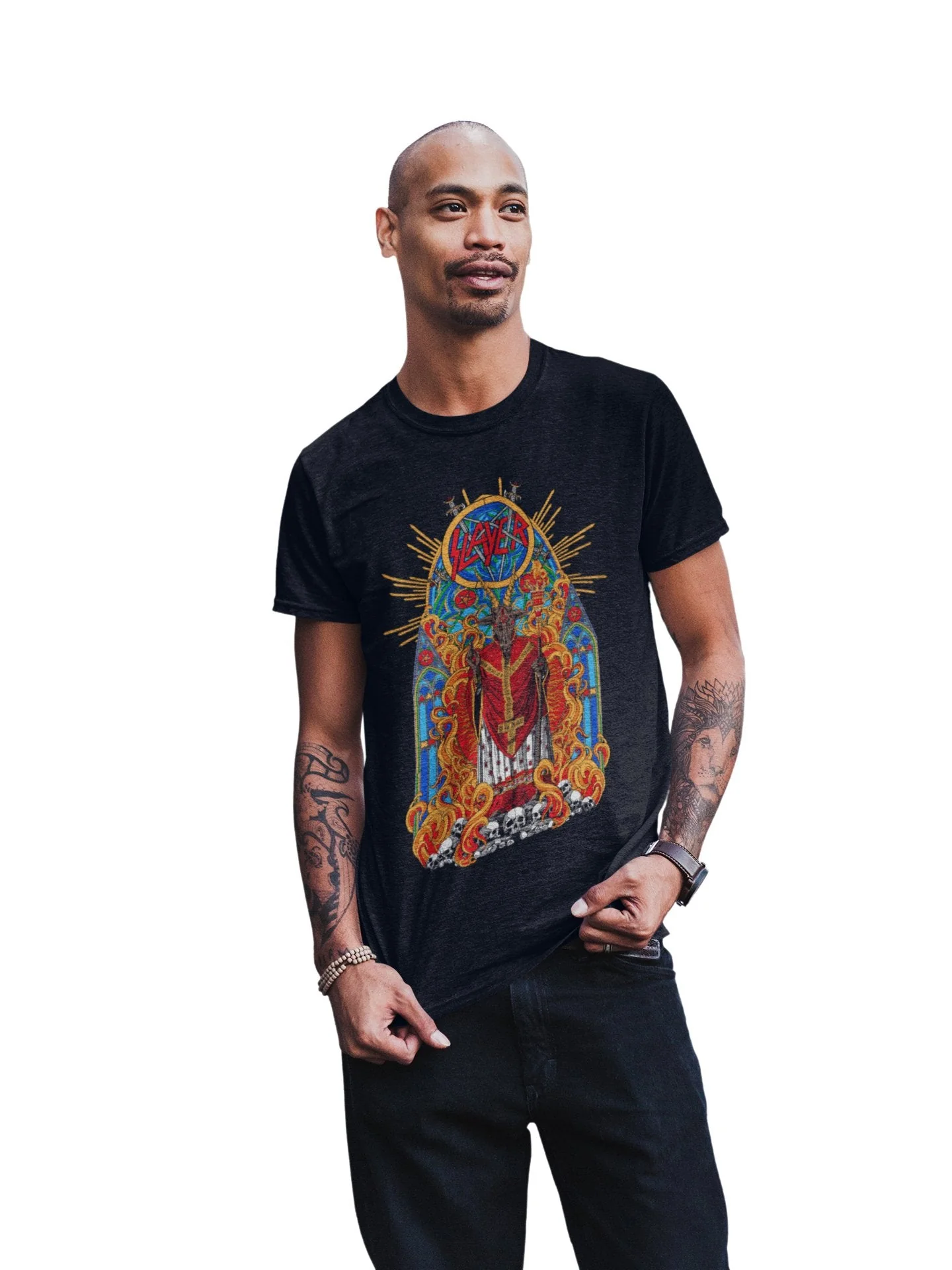 Slayer - Chapel Jumbo Print T-Shirt - Image 2