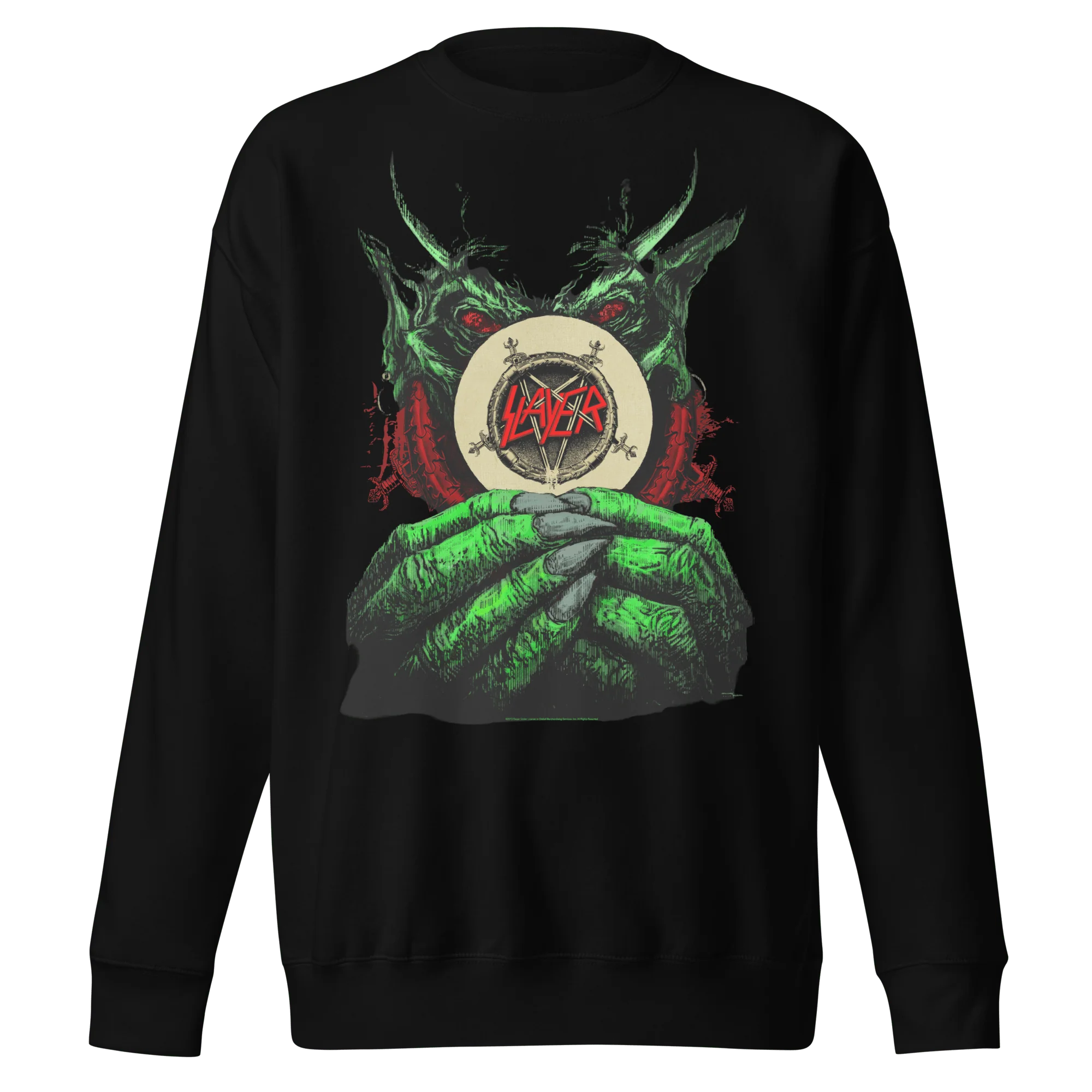 Slayer - Demon Hands Vintage Jumbo Print Sweatshirt - Image 2