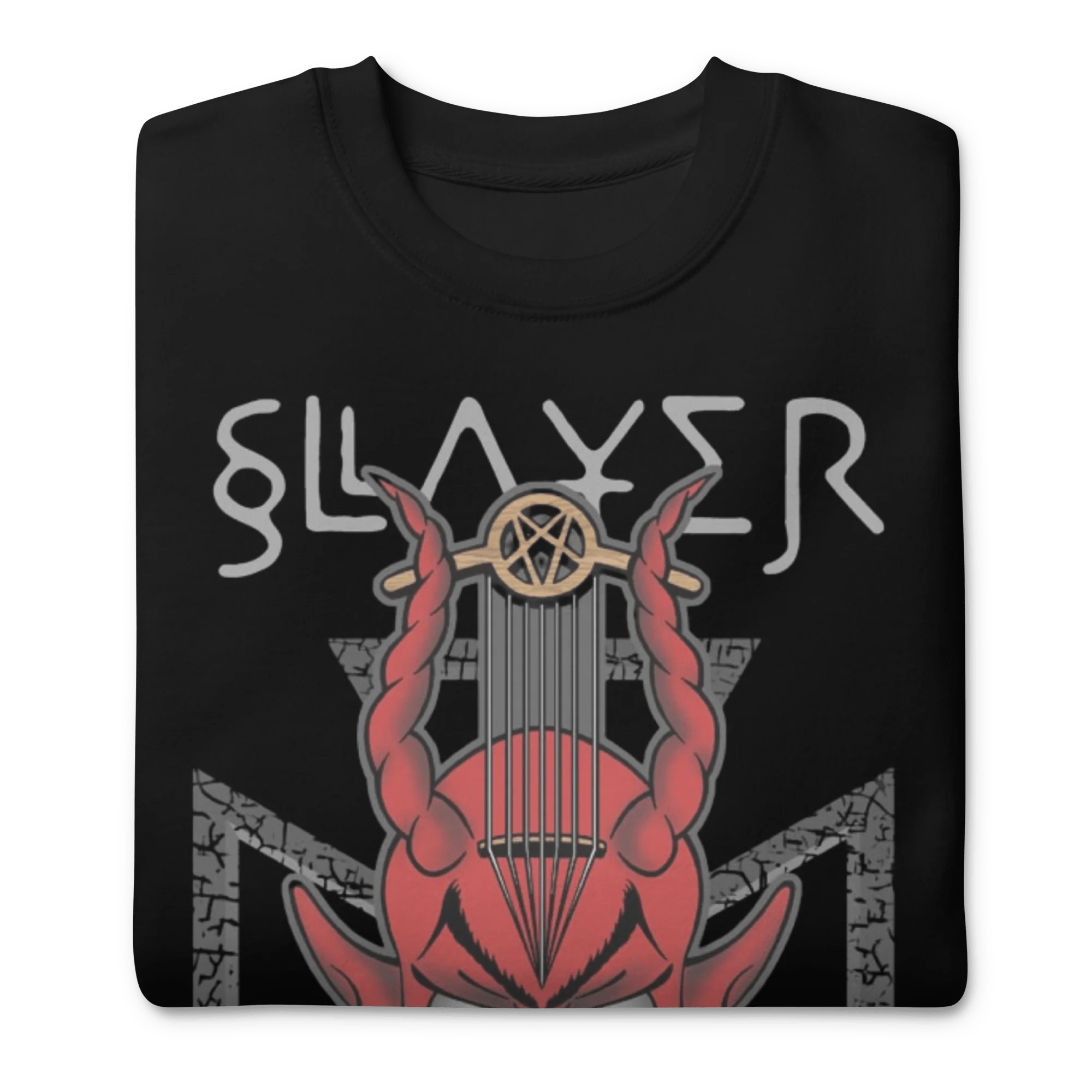 Slayer - Devil's Horns Vintage Jumbo Print Sweatshirt - Image 2