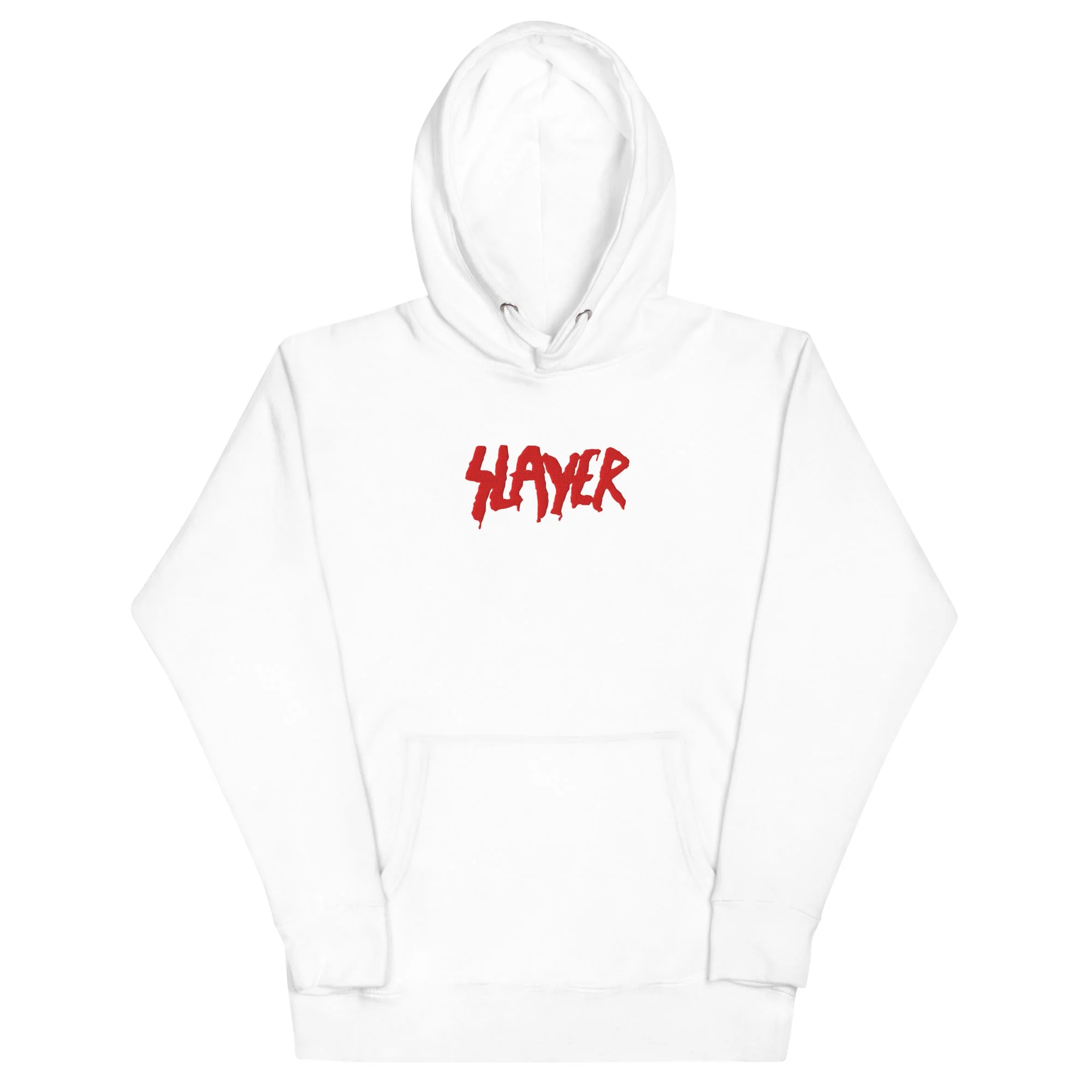 Slayer - Red Drip HD Embroidered Logo Hoodie - Image 2
