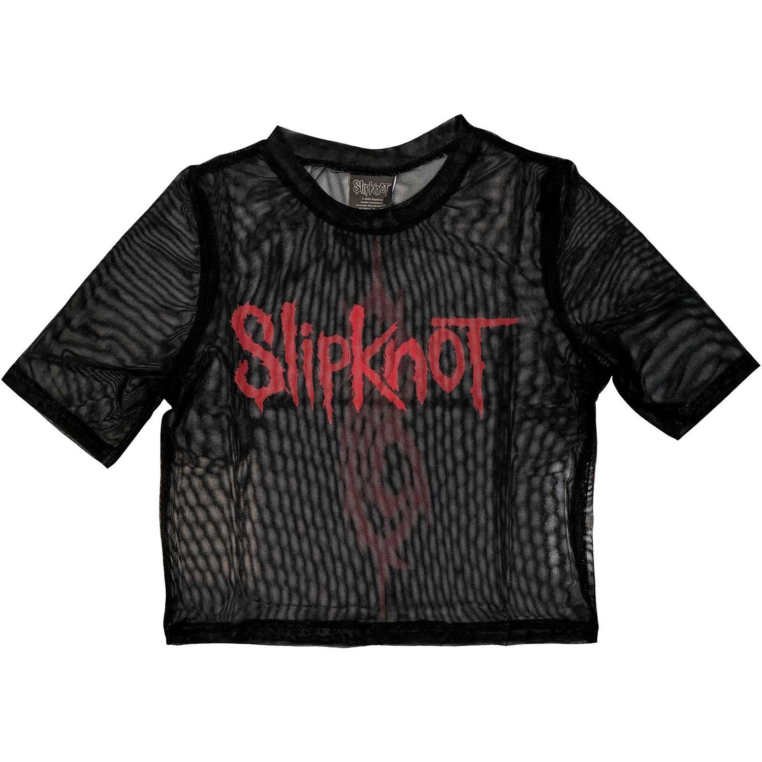 Logo (Back Print) Ladies Mesh Crop Top Junior Top