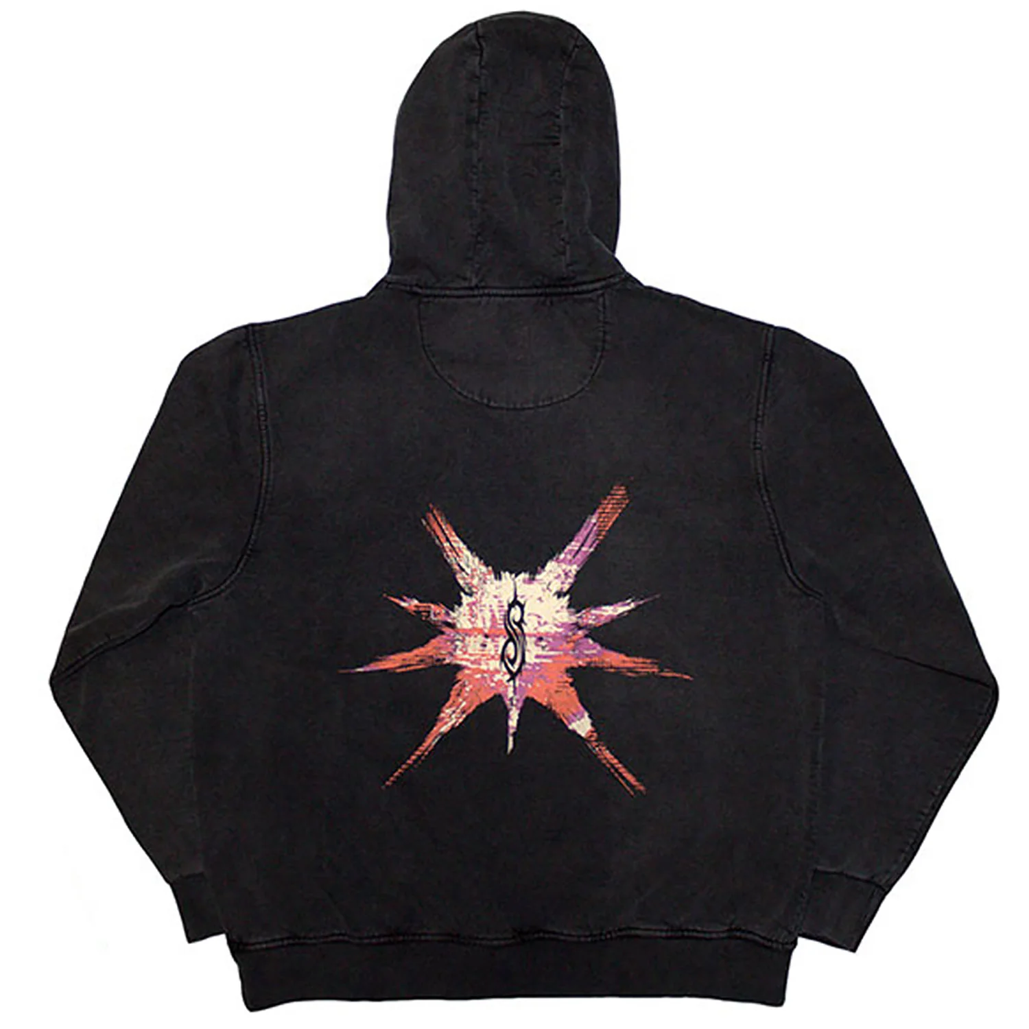 the End, So Far Barcode Stone Wash Hooded Sweatshirt - Image 2