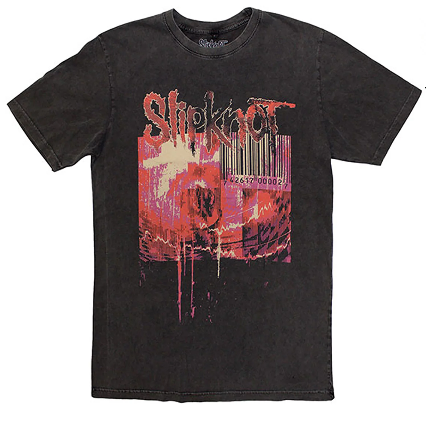 the End, So Far Barcode Stone Wash T-shirt