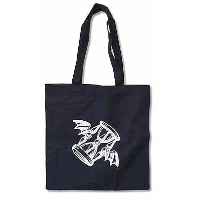Symbols Navy Blue Tote Bag (14" Wide By 15" Tall) Wallets & Handbags - Image 2