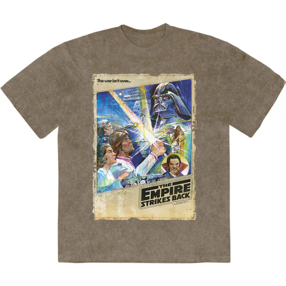 The Empire Strikes Back Comic Strip Stone Wash T-shirt