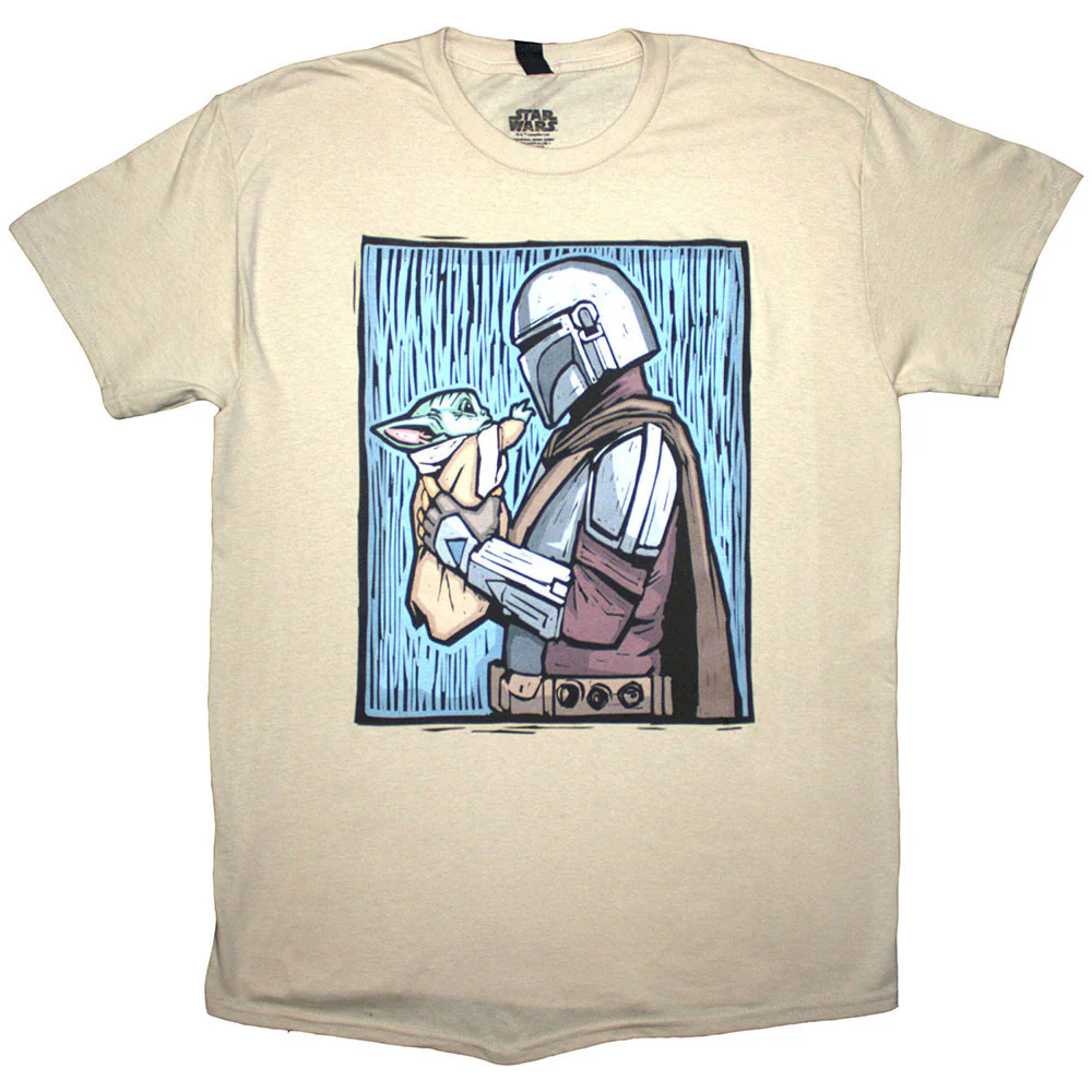 The Mandalorian Holding Grogu T-shirt