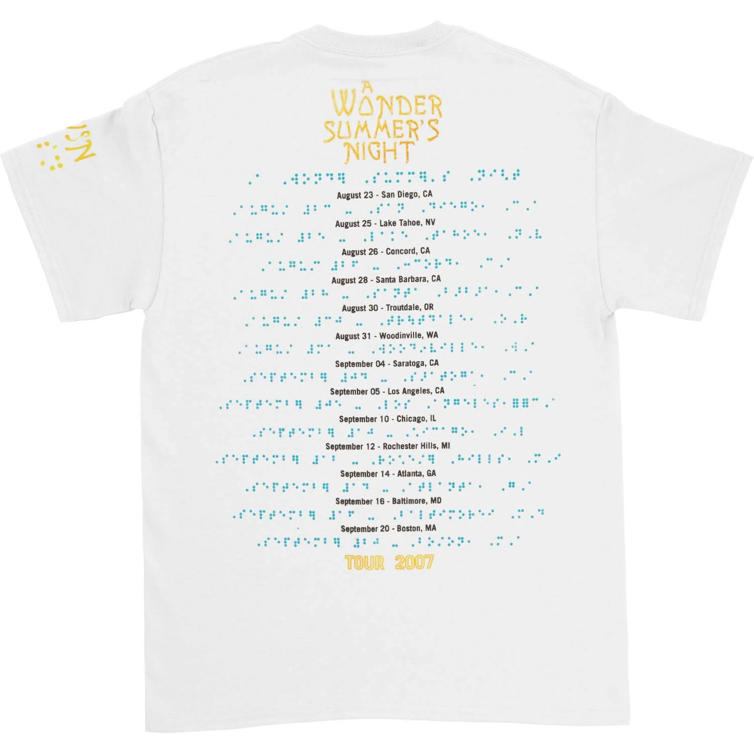 Summer Tour on White T-shirt - Image 2