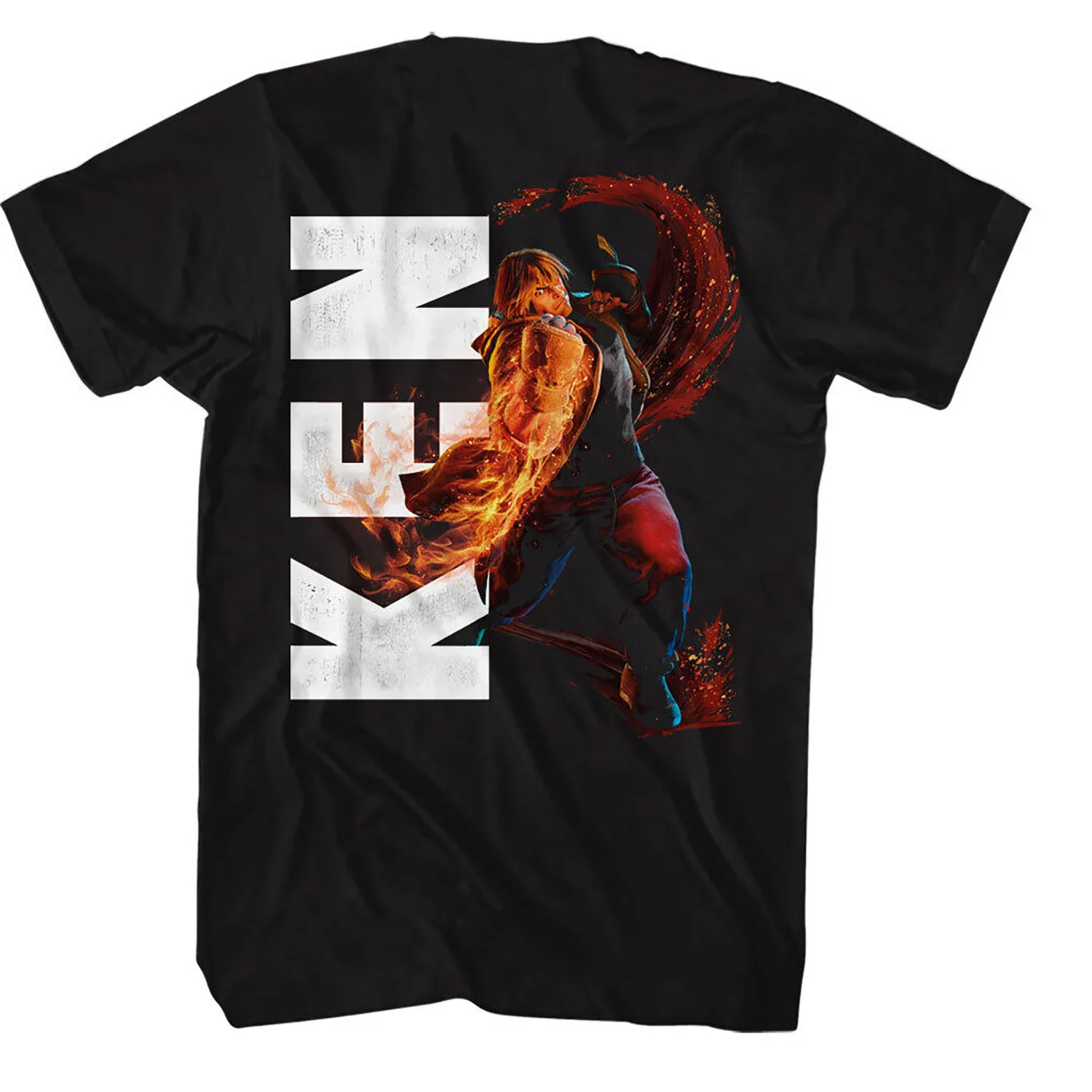 Street Fighter Ken Character T-shirt - Image 2