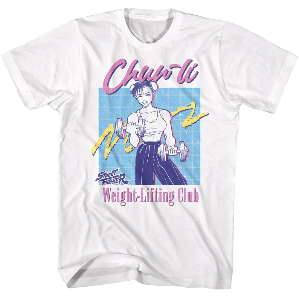 Street Fighter Weight Lift Chun Li T-shirt