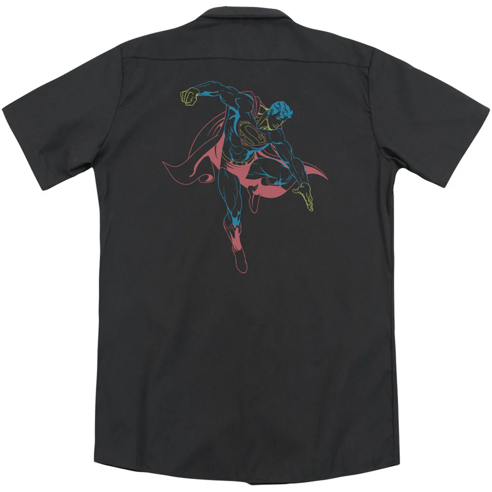 Neon Superman (Back Print) Workshirt - Image 2
