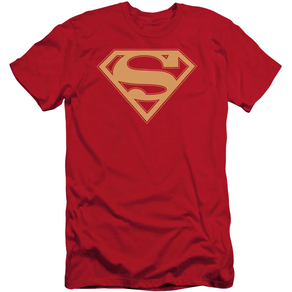 Red & Gold Shield Adult Slim Fit Slim Fit T-shirt
