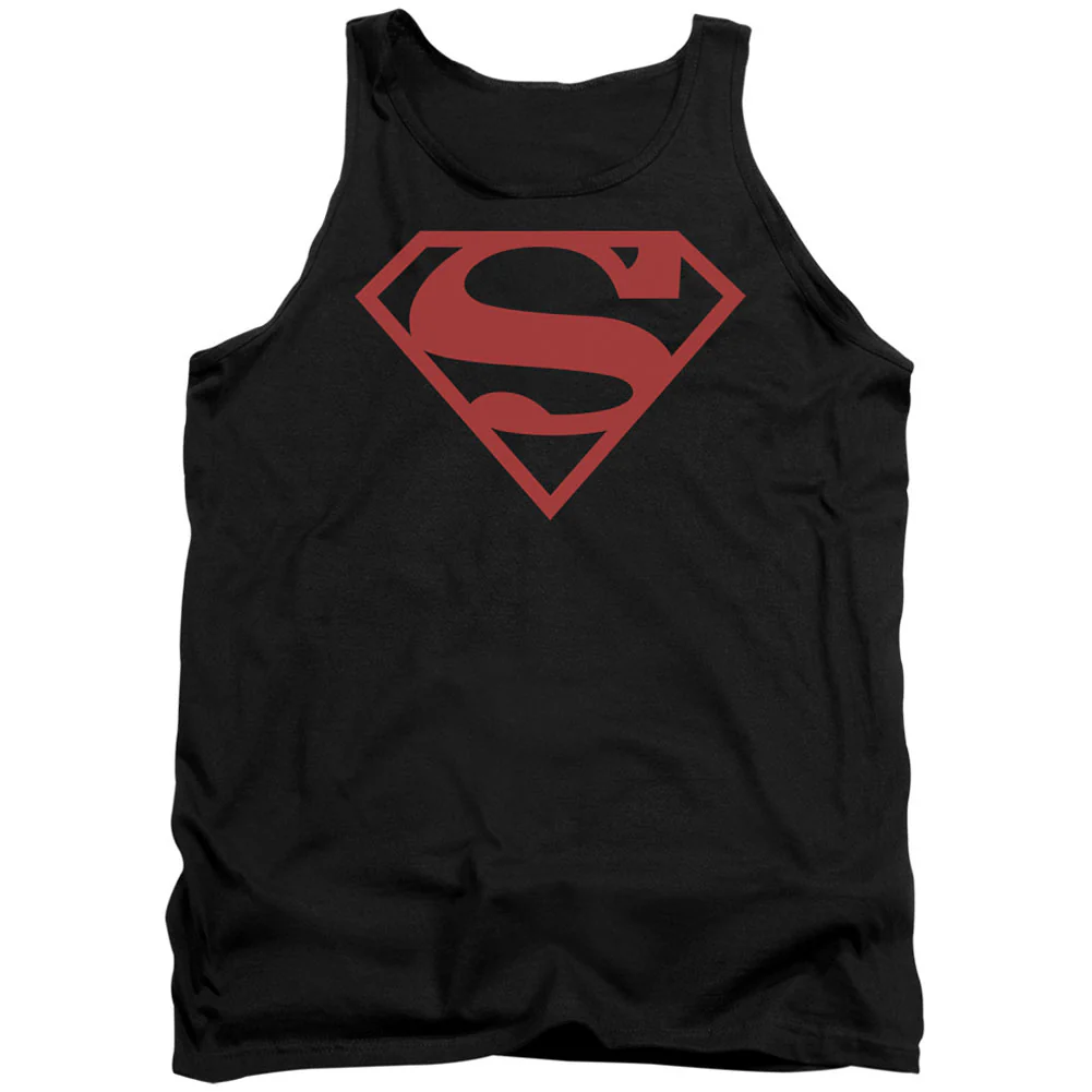 Red On Black Shield Mens Tank
