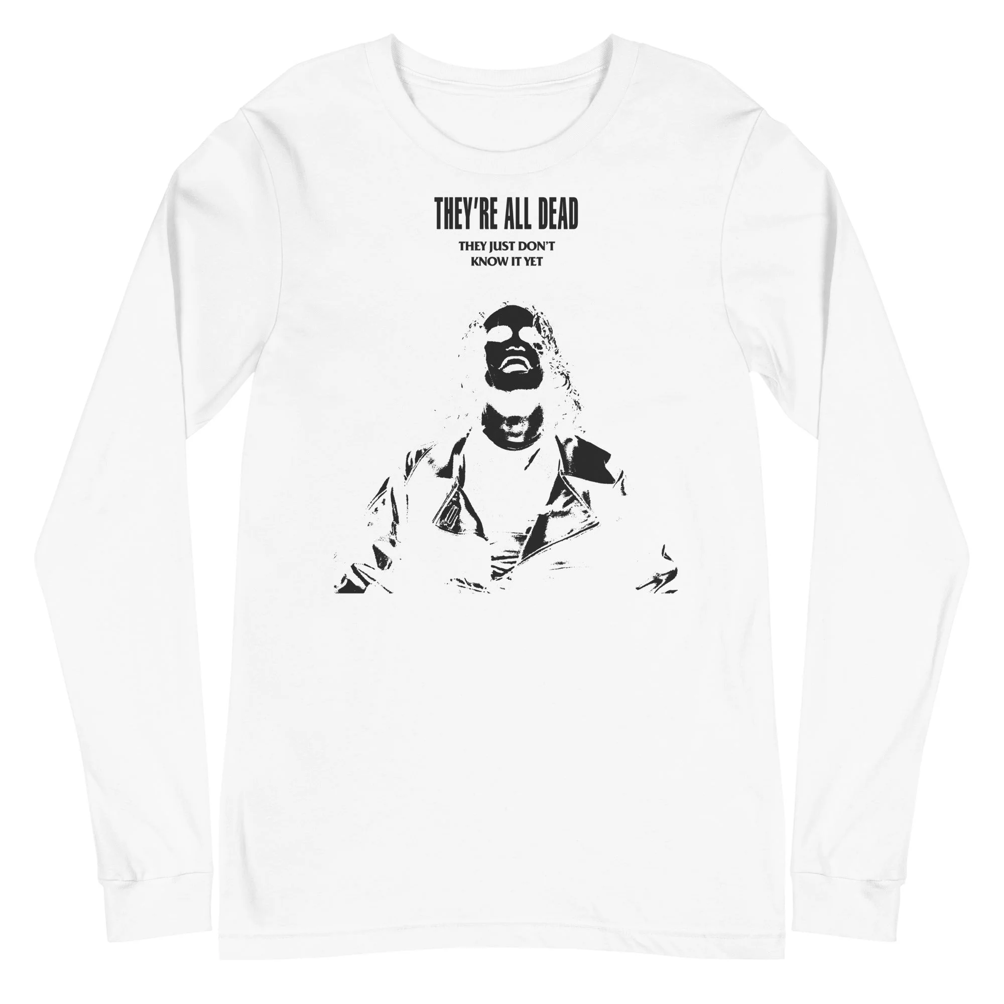 The Crow - Black Outline Long Sleeve T-Shirt
