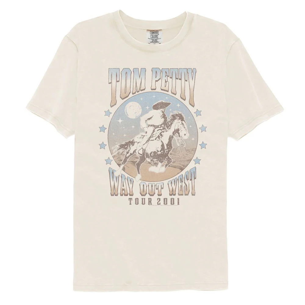 Tom Petty Way Out West 2001 Comfort Color T-shirt
