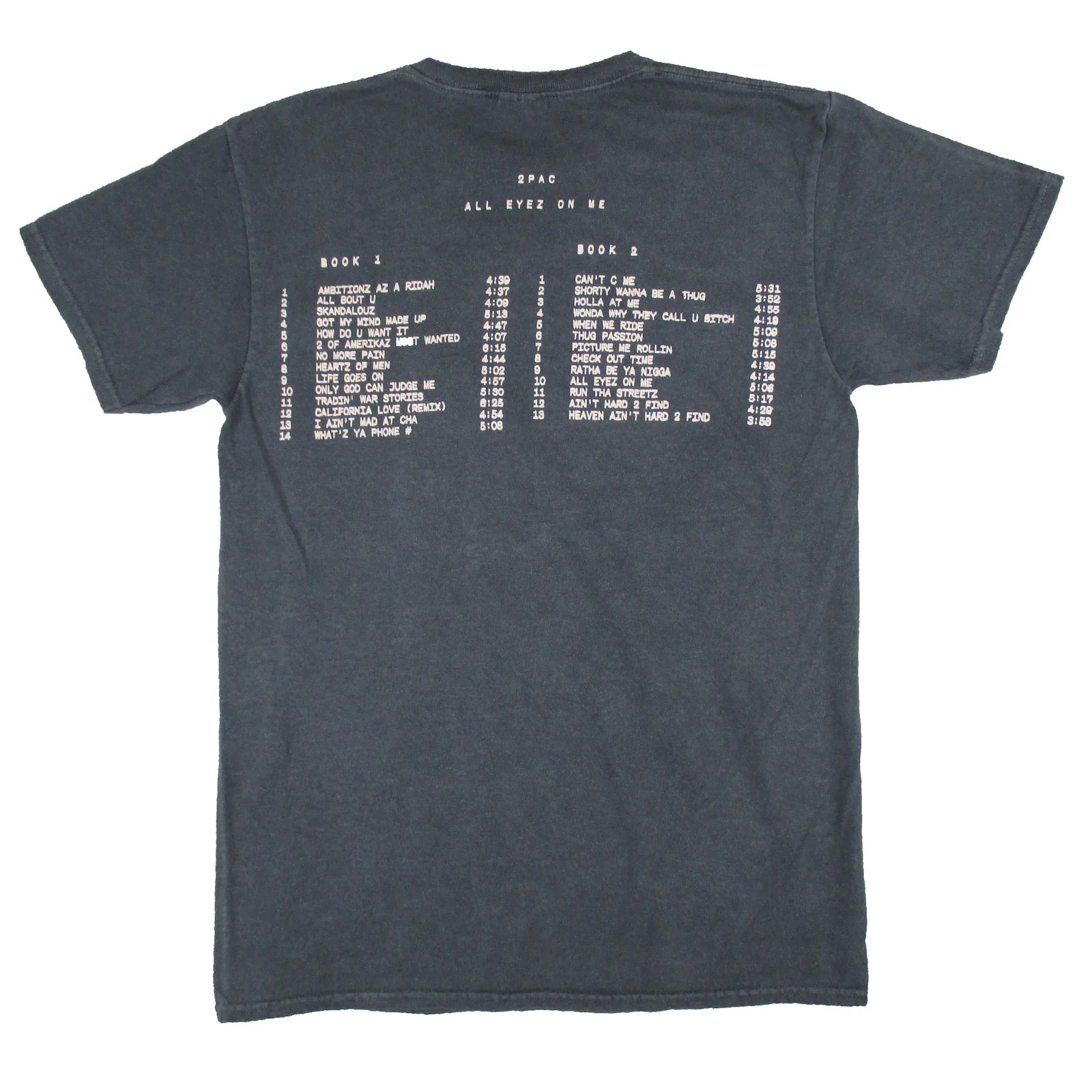 All Eyez On Me Tracks On Back T-shirt - Image 2