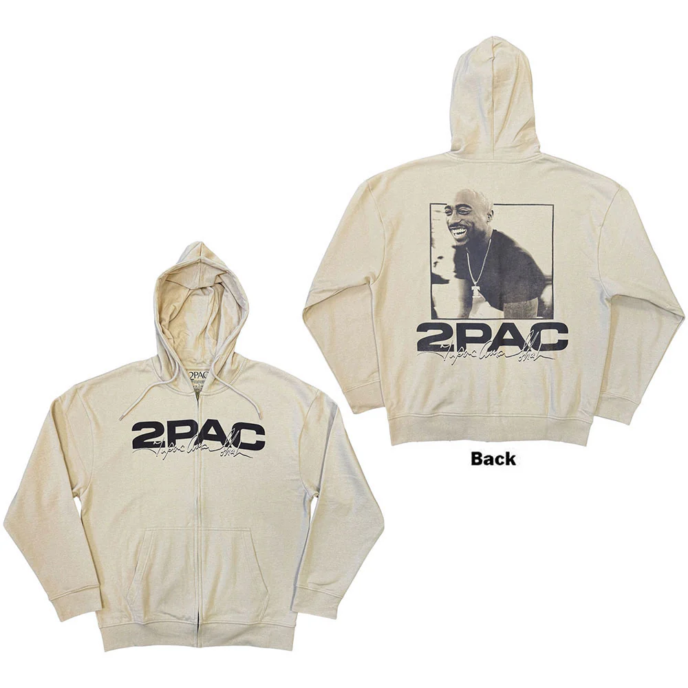 Logo & Black Portrait Zippered Hooded Sweatshirt