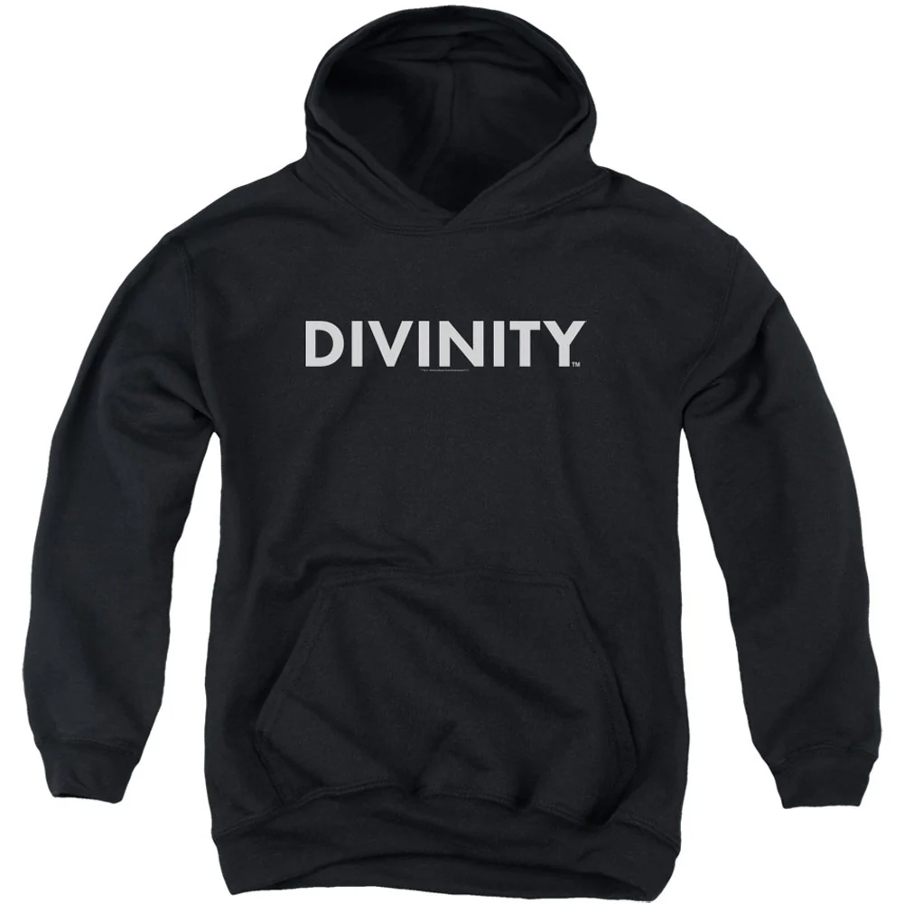 Divinity Logo Youth 50% Poly Hooded Sweatshirt