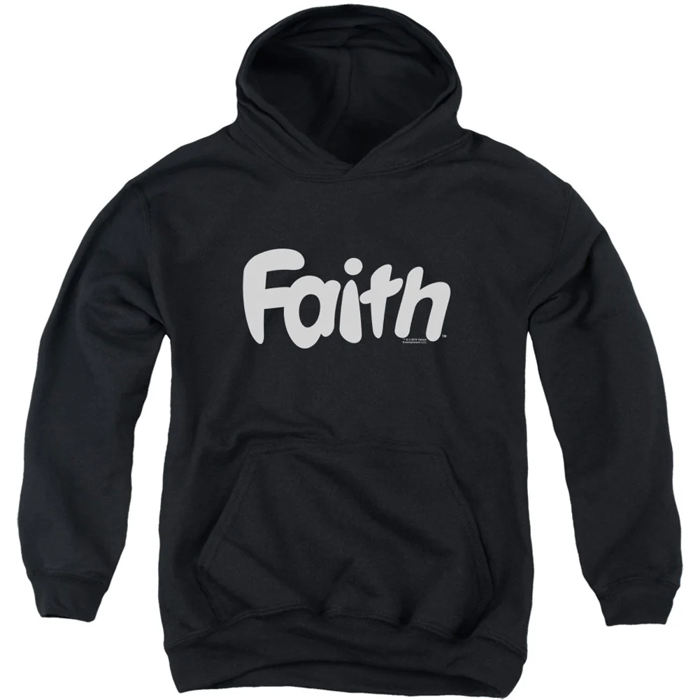 Faith Logo Youth 50% Poly Hooded Sweatshirt