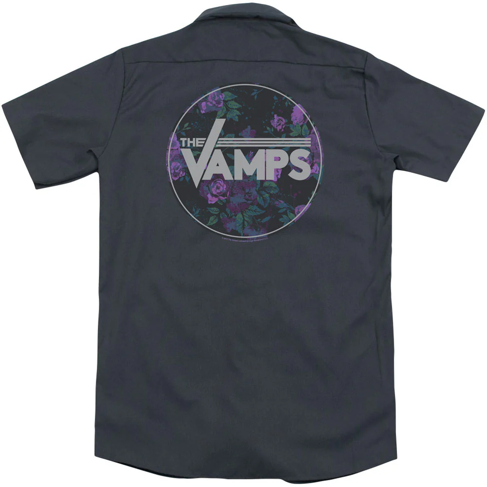 Floral Vamps (Back Print) Work Shirt - Image 2