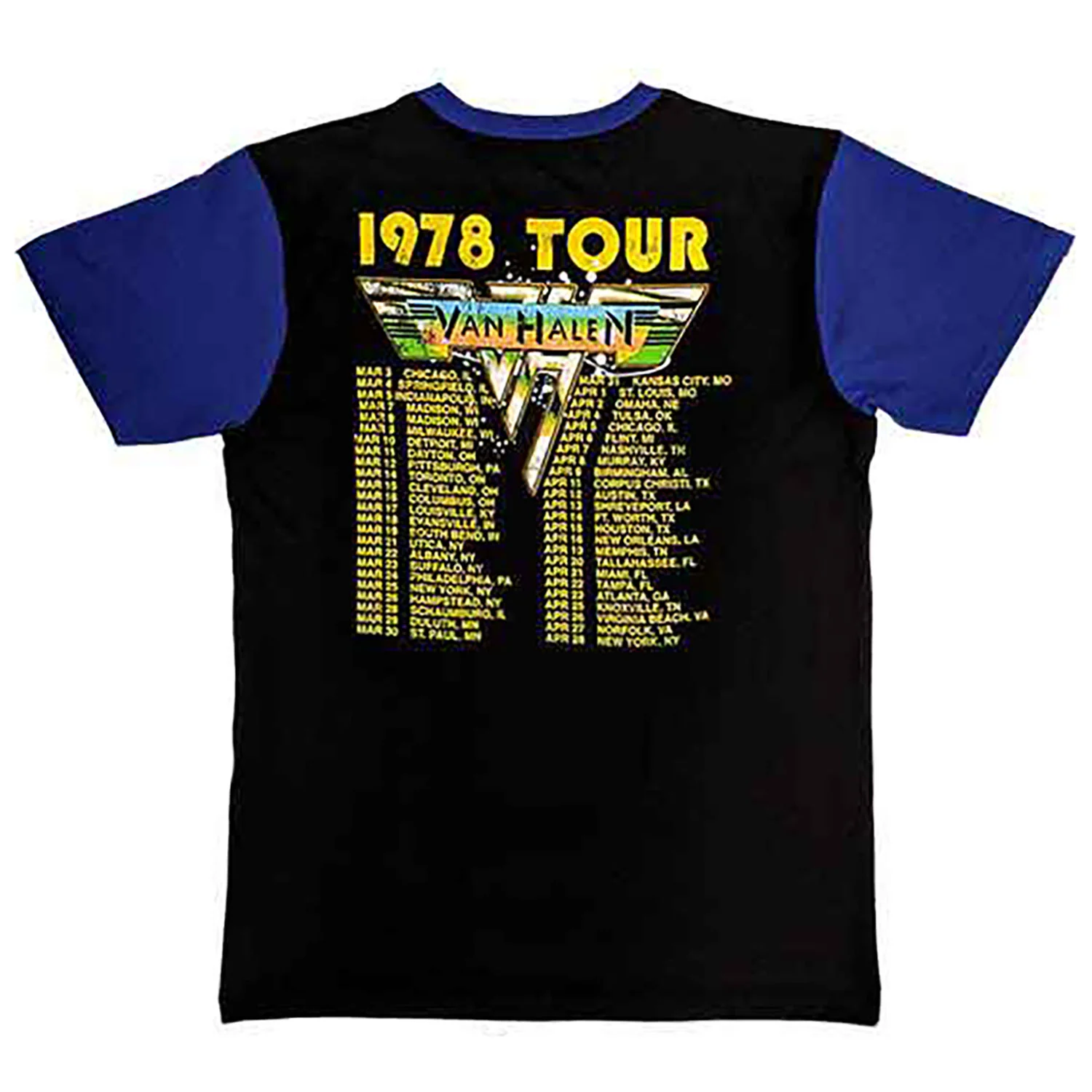 1978 Tour Dates Baseball Jersey - Image 2
